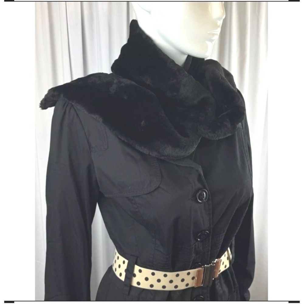 Ruyi Black Faux Fur Collar Scarf Stole Wrap Neck Warmer Winter Accessory 66-44 - Picture 9 of 11